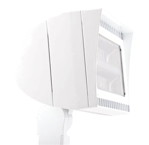 RAB FXLED105SFW/PCS2 105W Slipfitter Mount LED Floodlight, 5000K (Cool), 277V Swivel Photocell, 208-277V, Standard Operation, White Finish
