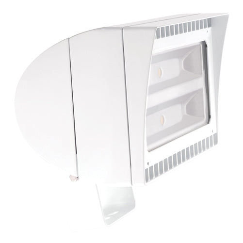 RAB FXLED105SFYW/PCS 105W Slipfitter Mount LED Floodlight, 3000K (Warm), 120V Swivel Photocell, 120V, Standard Operation, White Finish