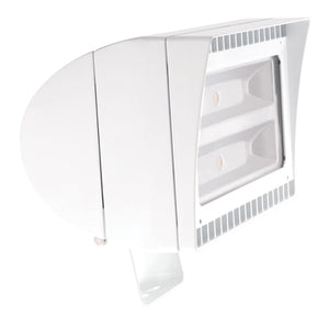 RAB FXLED150TYW 150W Trunnion Mount LED Floodlight, 3000K (Warm), 120-277V, No Photocell, Standard Operation, White Finish