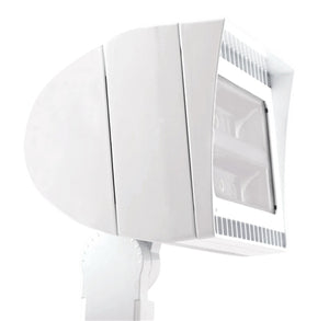 RAB FXLED78SFYW 78W Slipfitter Mount LED Floodlight, 3000K (Warm), 6414 Lumens, 82 CRI, Standard Operation, White Finish