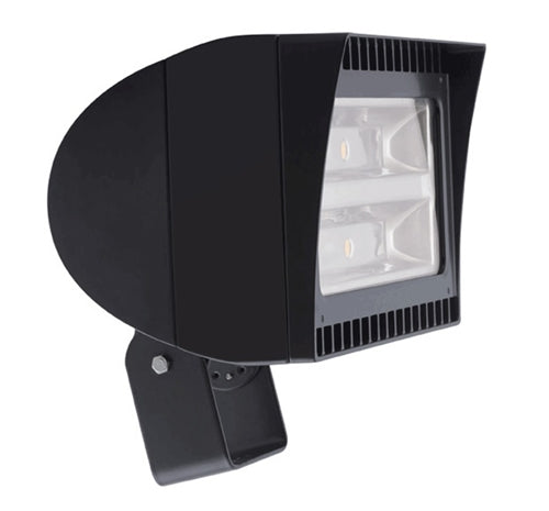 RAB FXLED78TY 78W Trunnion Mount LED Floodlight, 3000K (Warm), 6414 Lumens, 82 CRI, Standard Operation, Bronze Finish