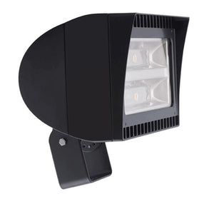 RAB FXLED78TY 78W Trunnion Mount LED Floodlight, 3000K (Warm), 6414 Lumens, 82 CRI, Standard Operation, Bronze Finish