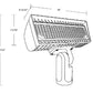 RAB FXLEDMSF LED Floodlight 346W 4000K/5000K, 30156-45135 lumens, 82 CRI, Bronze Finish