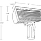RAB FXLEDMSFW 346W/213W Field Adjustable LED Floodlight, Selectable Color Temperature 4000K/5000K, Slipfitter Mount, Wet Location