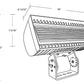 RAB FXLEDMT LED Floodlight, Field Adjustable 346/213W, Field Adjustable 5000K/ 4000K, Trunnion Mount, 120-277V, 0-10V Dimming, Bronze Finish