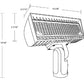 RAB FXLEDSSF/7PR Slipfitter Mount LED Floodlight, 4000K/5000K, 10,206 Lumens, 80 CRI, 7-Pin receptacle, Bronze Finish