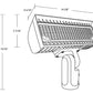 RAB FXLEDXSSFW/7PR LED Flood Light 80W 4000K/5000K, 5797-11887 lumens, 82 CRI, White Finish
