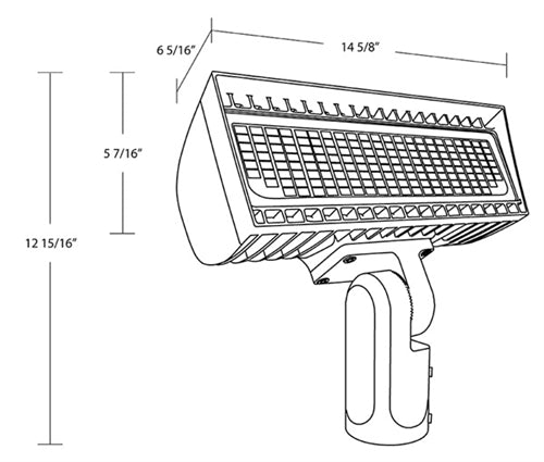 RAB FXLEDXSSFW/7PR LED Flood Light 80W 4000K/5000K, 5797-11887 lumens, 82 CRI, White Finish