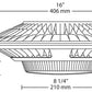 RAB GLED78NW 78W LED Garage Light, 4000K Color Temperature (Neutral), Ceiling Mount, Standard Operation, White Finish