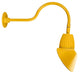 RAB GN1LED13NAC11YL 13W LED Gooseneck Cone Shade with 24" Goose Arm, 4000K Color Temperature (Neutral), Flood Reflector, 11" Angled Cone Shade, Yellow Finish