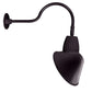 RAB GN1LED13NACA 13W LED Gooseneck Cone Shade with 24" Goose Arm, 4000K Color Temperature (Neutral), Flood Reflector, 15" Angled Cone Shade, Bronze Finish