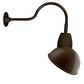 RAB GN1LED13NRADBWN 13W LED Gooseneck Dome Shade with 24" Goose Arm, 4000K Color Temperature (Neutral), Rectangular Reflector, 15" Angled Dome Shade, Brown Finish