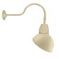 RAB GN1LED13NRADI 13W LED Gooseneck Dome Shade with 24" Goose Arm, 4000K Color Temperature (Neutral), Rectangular Reflector, 15" Angled Dome Shade, Ivory Finish