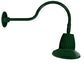 RAB GN1LED13NRST11G 13W LED Gooseneck Straight Shade with 24" Goose Arm, 4000K (Neutral), Rectangular Reflector, 11" Straight Shade, Hunter Green Finish
