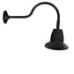 RAB GN1LED13NSST11B 13W LED Gooseneck Straight Shade with 24" Goose Arm, 4000K (Neutral), Spot Reflector, 11" Straight Shade, Black Finish