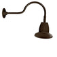 RAB GN1LED13NSST11BWN 13W LED Gooseneck Straight Shade with 24" Goose Arm, 4000K (Neutral), Spot Reflector, 11" Straight Shade, Brown Finish