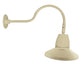 RAB GN1LED13NSSTI 13W LED Gooseneck Straight Shade with 24" Goose Arm, 4000K (Neutral), Spot Reflector, 15" Straight Shade, Ivory Finish