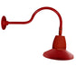 RAB GN1LED13NSTR 13W LED Gooseneck Straight Shade with 24" Goose Arm, 4000K (Neutral), Flood Reflector, 15" Straight Shade, Red Finish