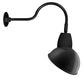 RAB GN1LED13YADB 13W LED Gooseneck Dome Shade with 24" Goose Arm, 3000K Color Temperature (Warm), Flood Reflector, 15" Angled Dome Shade, Black Finish