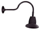 RAB GN1LED13YRST11A 13W LED Gooseneck Straight Shade with 24" Goose Arm, 3000K (Warm), Rectangular Reflector, 11" Straight Shade, Bronze Finish