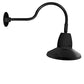RAB GN1LED13YRSTB 13W LED Gooseneck Straight Shade with 24" Goose Arm, 3000K (Warm), Rectangular Reflector, 15" Straight Shade, Black Finish