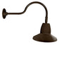 RAB GN1LED13YRSTBWN 13W LED Gooseneck Straight Shade with 24" Goose Arm, 3000K (Warm), Rectangular Reflector, 15" Straight Shade, Brown Finish