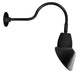 RAB GN1LED13YSAC11B 13W LED Gooseneck Cone Shade with 24" Goose Arm, 3000K Color Temperature (Warm), Spot Reflector, 11" Angled Cone Shade, Black Finish