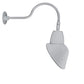 RAB GN1LED13YSAC11S 13W LED Gooseneck Cone Shade with 24" Goose Arm, 3000K Color Temperature (Warm), Spot Reflector, 11" Angled Cone Shade, Silver Finish