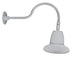 RAB GN1LED13YSSTS 13W LED Gooseneck Straight Shade with 24" Goose Arm, 3000K (Warm), Spot Reflector, 15" Straight Shade, Silver Finish