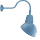 RAB GN1LED26NADLB 26W LED Gooseneck Dome Shade with 24" Goose Arm, 4000K Color Temperature (Neutral), Flood Reflector, 15" Angled Dome Shade, Light Blue Finish