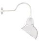 RAB GN1LED26NADW 26W LED Gooseneck Dome Shade with 24" Goose Arm, 4000K Color Temperature (Neutral), Flood Reflector, 15" Angled Dome Shade, White Finish