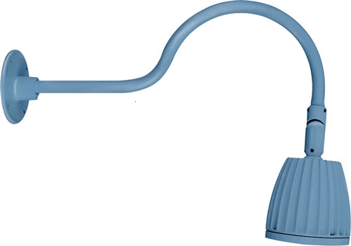 RAB GN1LED26NLB 26W LED Gooseneck No Shade with 24" Goose Arm, 4000K (Neutral), Flood Reflector, Light Blue Finish