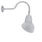 RAB GN1LED26NRAD11S 26W LED Gooseneck Dome Shade with 24" Goose Arm, 4000K Color Temperature (Neutral), Rectangular Reflector, 11" Angled Dome Shade, Silver Finish