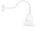 RAB GN1LED26NSST11W 26W LED Gooseneck Straight Shade with 24" Goose Arm, 4000K (Neutral), Spot Reflector, 11" Straight Shade, White Finish