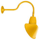 RAB GN1LED26YACYL 26W LED Gooseneck Cone Shade with 24" Goose Arm, 3000K Color Temperature (Warm), Flood Reflector, 15" Angled Cone Shade, Yellow Finish