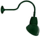 RAB GN1LED26YAD11G 26W LED Gooseneck Dome Shade with 24" Goose Arm, 3000K Color Temperature (Warm), Flood Reflector, 11" Angled Dome Shade, Hunter Green Finish