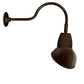 RAB GN1LED26YRAD11BWN 26W LED Gooseneck Dome Shade with 24" Goose Arm, 3000K Color Temperature (Warm), Rectangular Reflector, 11" Angled Dome Shade, Brown Finish