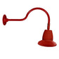 RAB GN1LED26YRST11R 26W LED Gooseneck Straight Shade with 24" Goose Arm, 3000K (Warm), Rectangular Reflector, 11" Straight Shade, Red Finish
