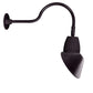 RAB GN1LED26YSAC11A 26W LED Gooseneck Cone Shade with 24" Goose Arm, 3000K Color Temperature (Warm), Spot Reflector, 11" Angled Cone Shade, Bronze Finish
