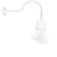 RAB GN1LED26YSAD11W 26W LED Gooseneck Dome Shade with 24" Goose Arm, 3000K Color Temperature (Warm), Spot Reflector, 11" Angled Dome Shade, White Finish