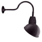 RAB GN1LED26YSADA 26W LED Gooseneck Dome Shade with 24" Goose Arm, 3000K Color Temperature (Warm), Spot Reflector, 15" Angled Dome Shade, Bronze Finish