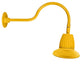 RAB GN1LED26YSST11YL 26W LED Gooseneck Straight Shade with 24" Goose Arm, 3000K (Warm), Spot Reflector, 11" Straight Shade, Yellow Finish