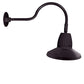 RAB GN1LED26YSTA 26W LED Gooseneck Straight Shade with 24" Goose Arm, 3000K (Warm), Flood Reflector, 15" Straight Shade, Bronze Finish