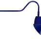 RAB GN2LED13NAC11BL 13W LED Gooseneck Cone Shade with 35" Goose Arm, 4000K Color Temperature (Neutral), Flood Reflector, 11" Angled Cone Shade, Royal Blue Finish