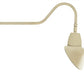RAB GN2LED13NAC11I 13W LED Gooseneck Cone Shade with 35" Goose Arm, 4000K Color Temperature (Neutral), Flood Reflector, 11" Angled Cone Shade, Ivory Finish