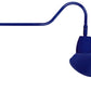 RAB GN2LED13NAD11BL 13W LED Gooseneck Dome Shade with 35" Goose Arm, 4000K (Neutral), Flood Reflector, 11" Angled Dome Shade, Royal Blue Finish