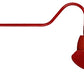 RAB GN2LED13NAD11R 13W LED Gooseneck Dome Shade with 35" Goose Arm, 4000K (Neutral), Flood Reflector, 11" Angled Dome Shade, Red Finish