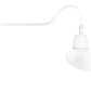 RAB GN2LED13NAD11W 13W LED Gooseneck Dome Shade with 35" Goose Arm, 4000K (Neutral), Flood Reflector, 11" Angled Dome Shade, White Finish