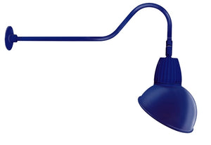 RAB GN2LED13NADBL 13W LED Gooseneck Dome Shade with 35" Goose Arm, 4000K (Neutral), Flood Reflector, 15" Angled Dome Shade, Royal Blue Finish