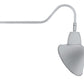 RAB GN2LED13NSACS 13W LED Gooseneck Cone Shade with 35" Goose Arm, 4000K Color Temperature (Neutral), Spot Reflector, 15" Angled Cone Shade, Silver Finish